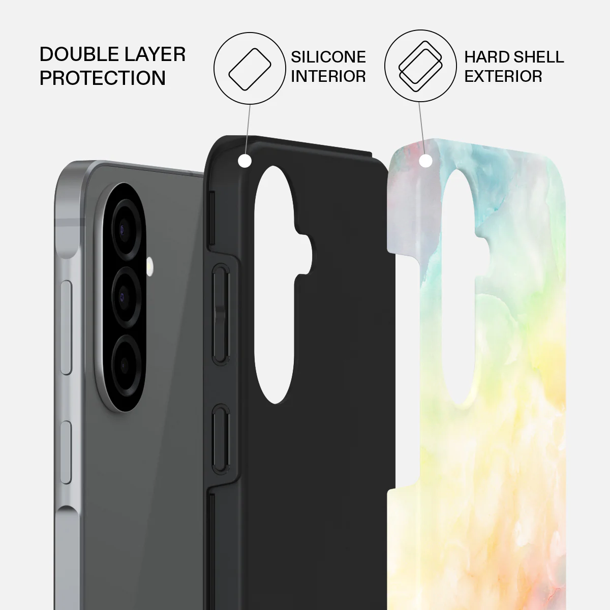 New Flame - Rainbow Samsung Galaxy A57 5G Case - Image 2