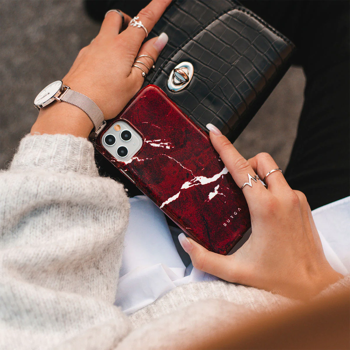 Iconic Red Ruby - Marble Samsung Galaxy S25 FE Case - Image 6
