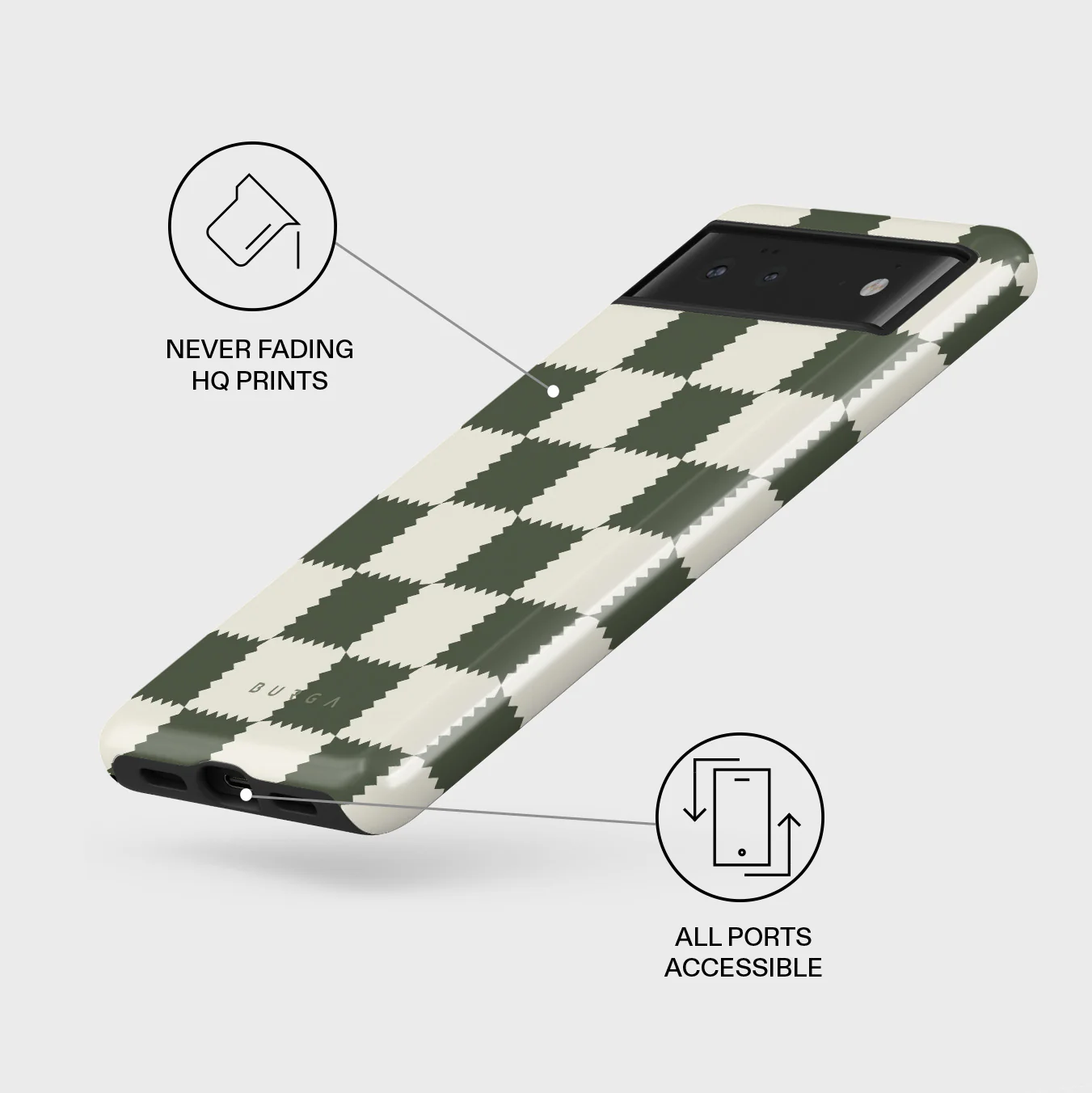 Retro Grid - Google Pixel 6a Case - Image 3