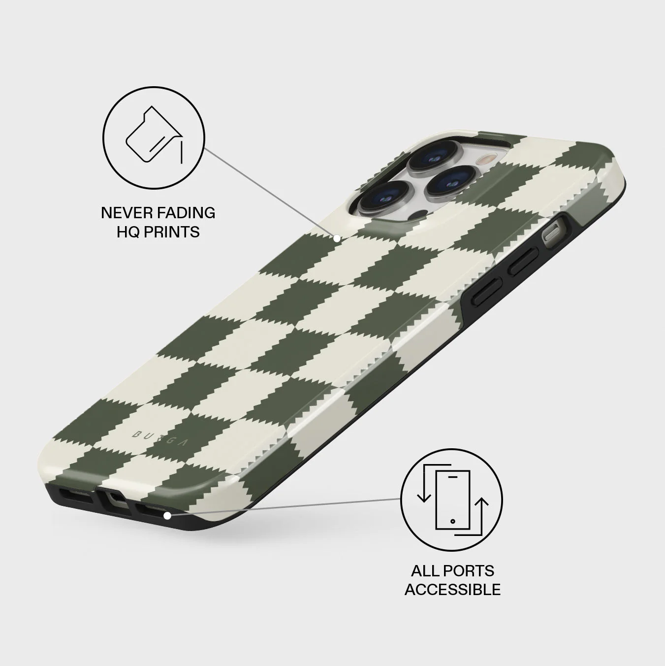 Retro Grid - iPhone 14 Pro Case - Image 3