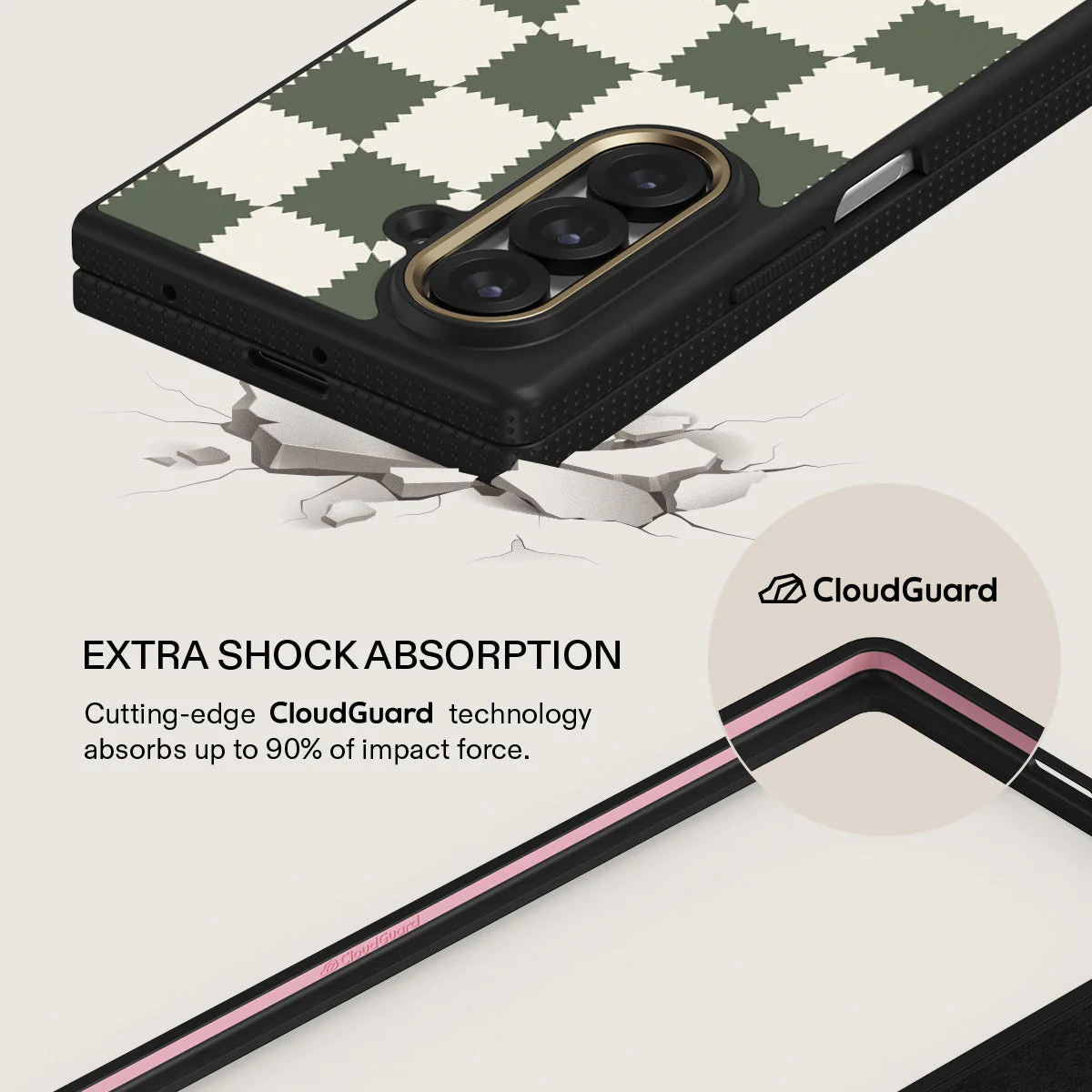 Retro Grid - Samsung Galaxy Z Fold 7 Case - Image 3