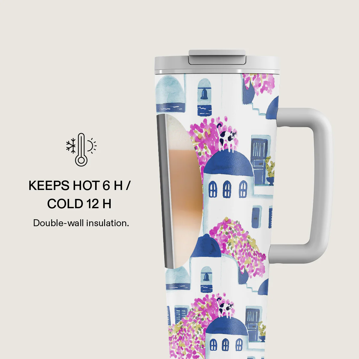 Santorini - EasyGrip Travel Mug - Image 4