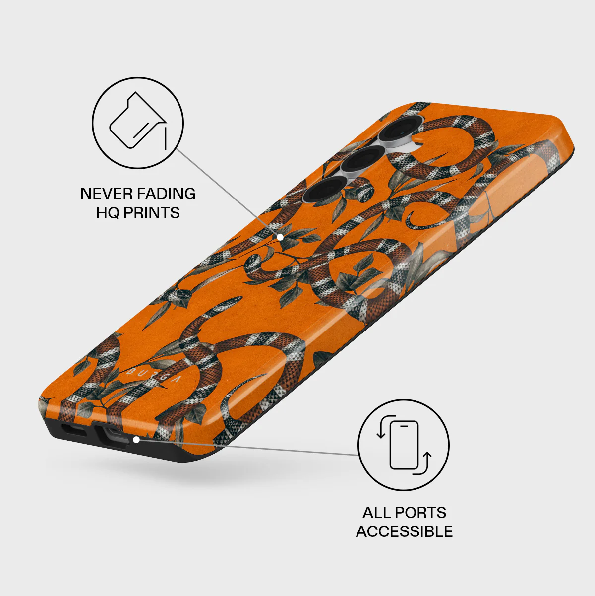 Bitter Apricot - Snake Samsung Galaxy S25 FE Case - Image 3