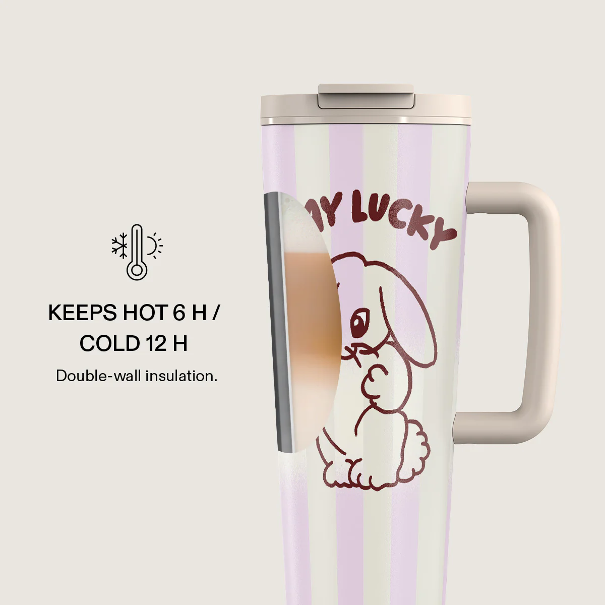 Stay Lucky - EasyGrip Travel Mug - Image 4