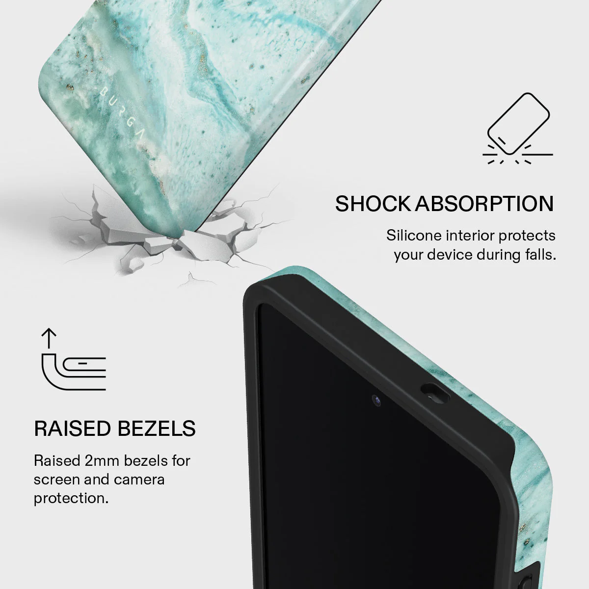 Uluwatu Waves - Teal Samsung Galaxy S26 Plus Case - Image 4