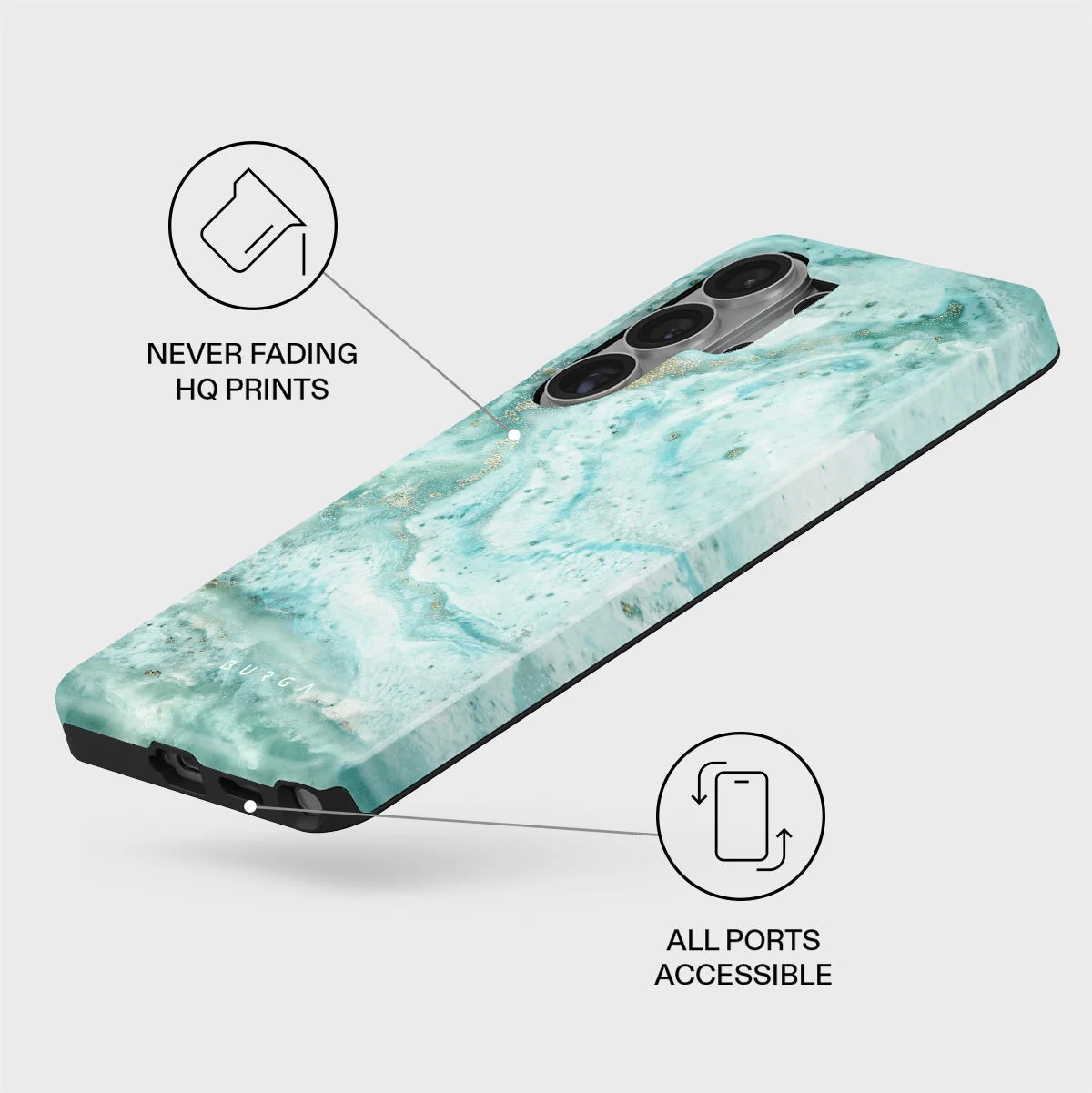 Uluwatu Waves - Teal Samsung Galaxy S26 Ultra Case - Image 3