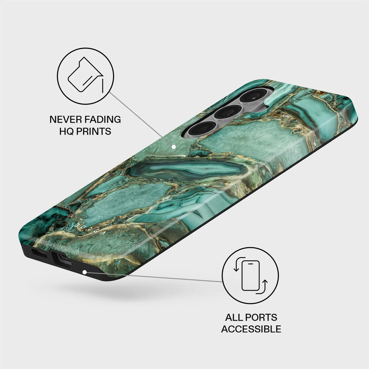 Ubud Jungle - Turquoise Samsung Galaxy S26 Case - Image 3