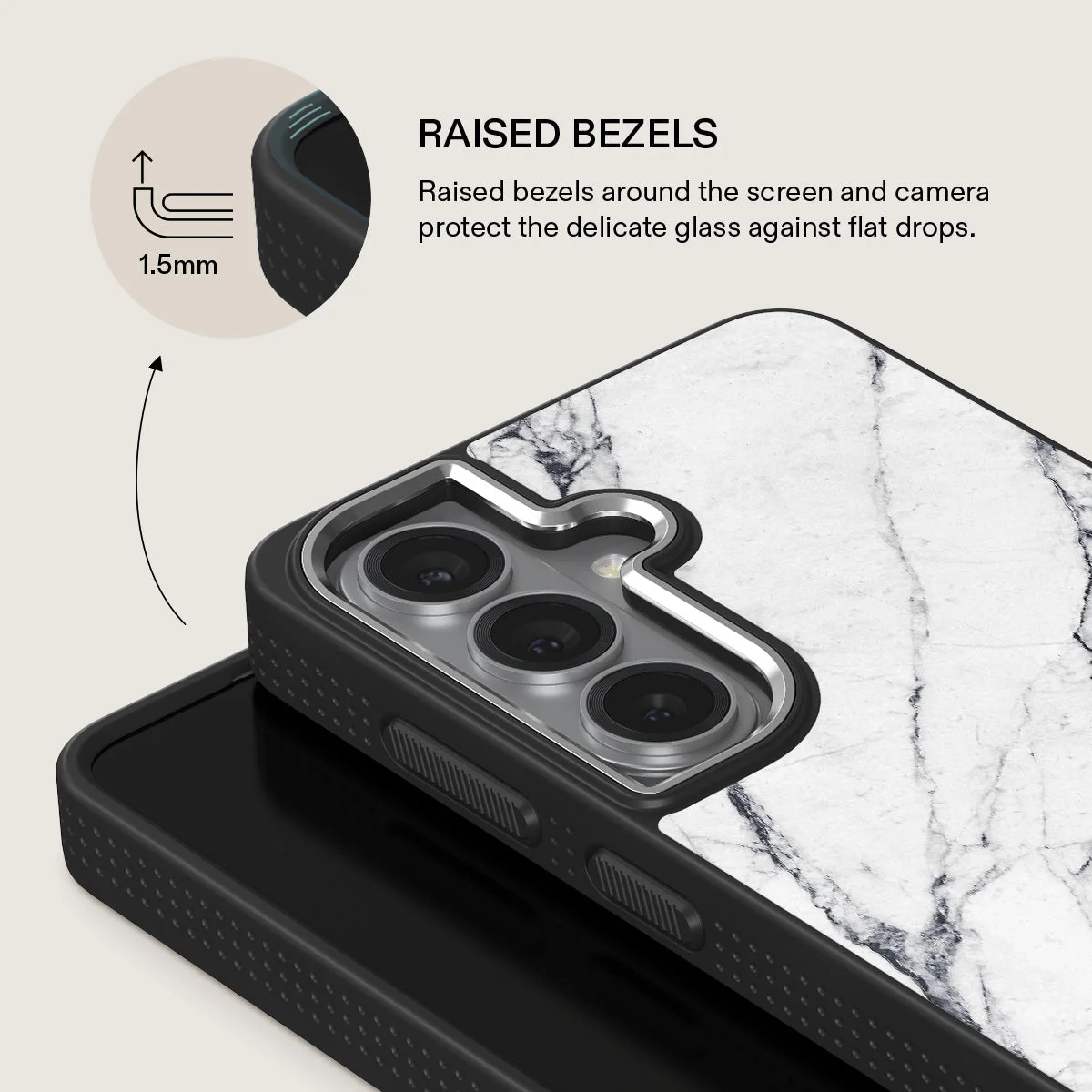 Satin White - Marble Samsung Galaxy S26 Case - Image 22
