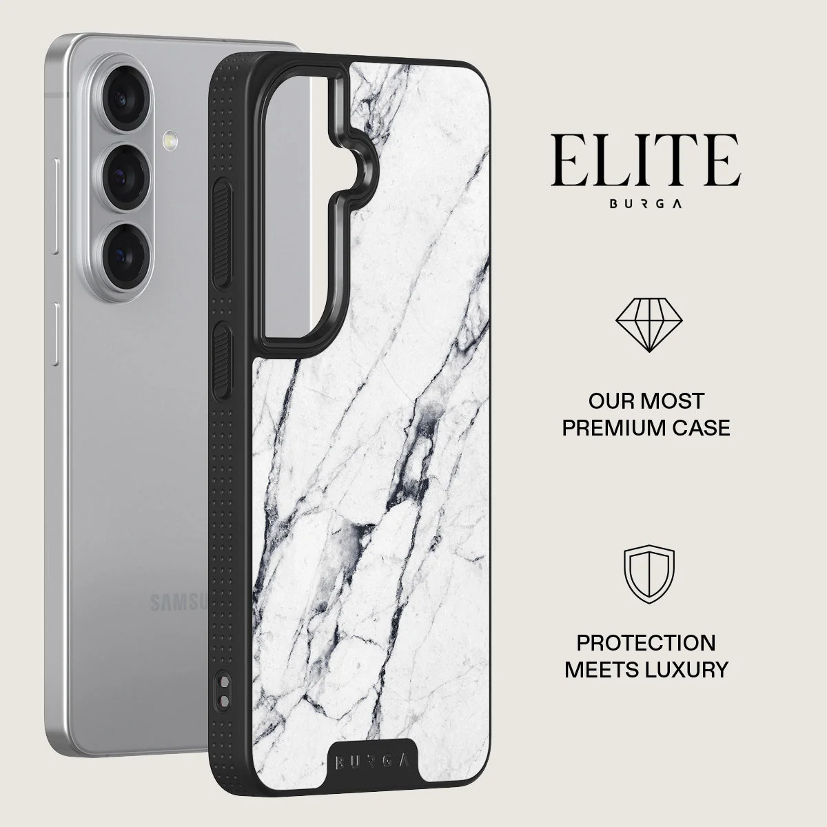 Satin White - Marble Samsung Galaxy S26 Plus Case - Image 13