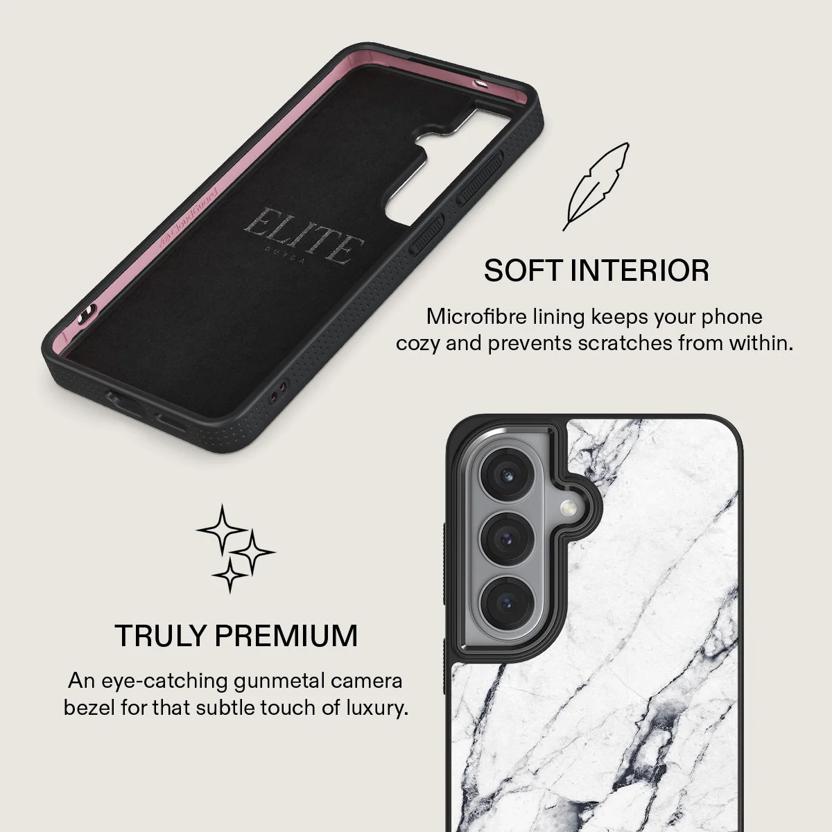 Satin White - Marble Samsung Galaxy S26 Plus Case - Image 17