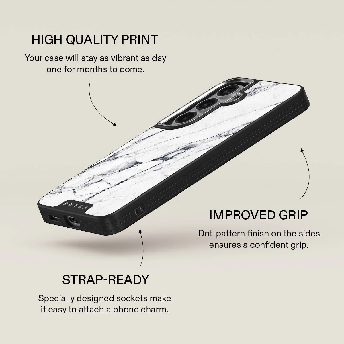 Satin White - Marble Samsung Galaxy S26 Plus Case - Image 23