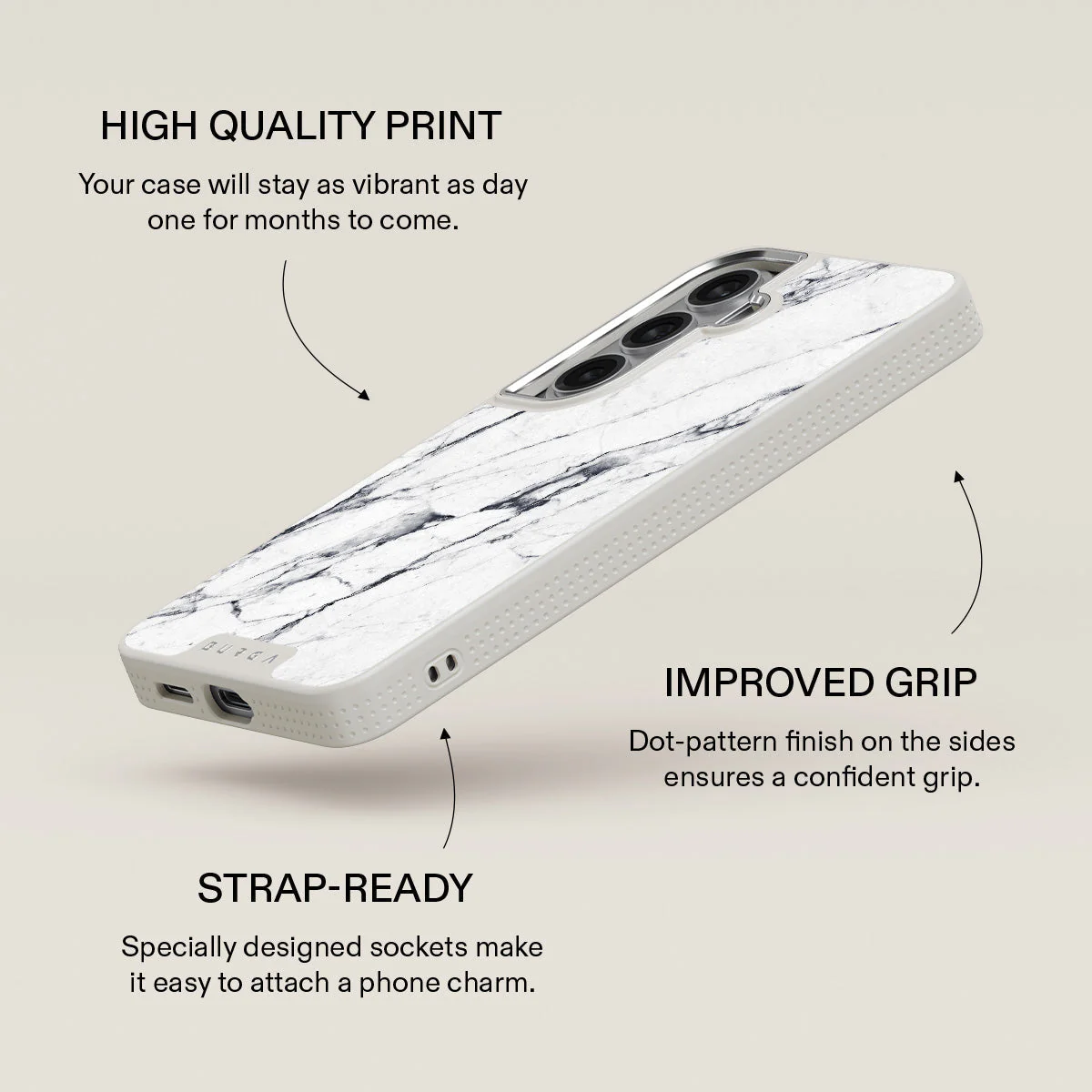 Satin White - Marble Samsung Galaxy S26 Plus Case - Image 37