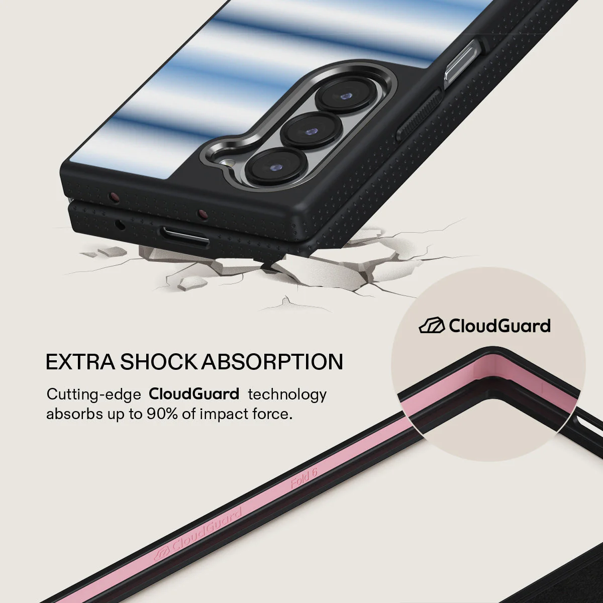 White Noise - Samsung Galaxy Z Fold 6 Case - Image 10