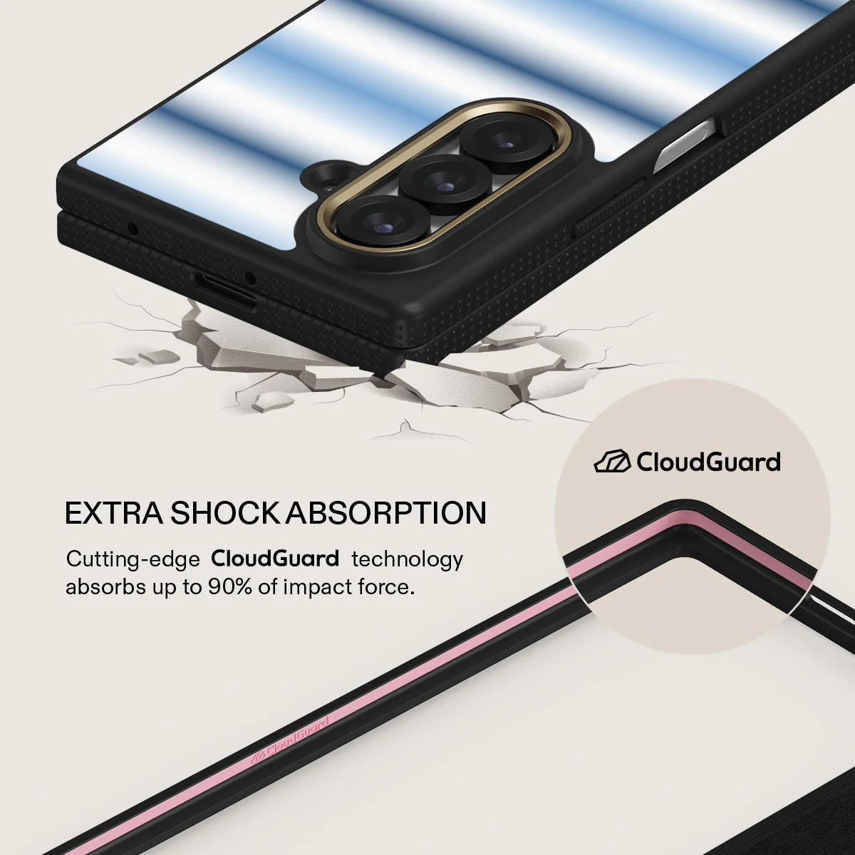 White Noise - Samsung Galaxy Z Fold 7 Case - Image 3