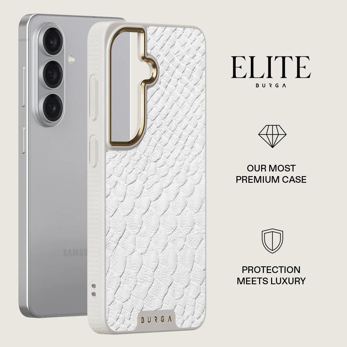 Glacial Desert - White Snakeskin Samsung Galaxy S26 Case - Image 27