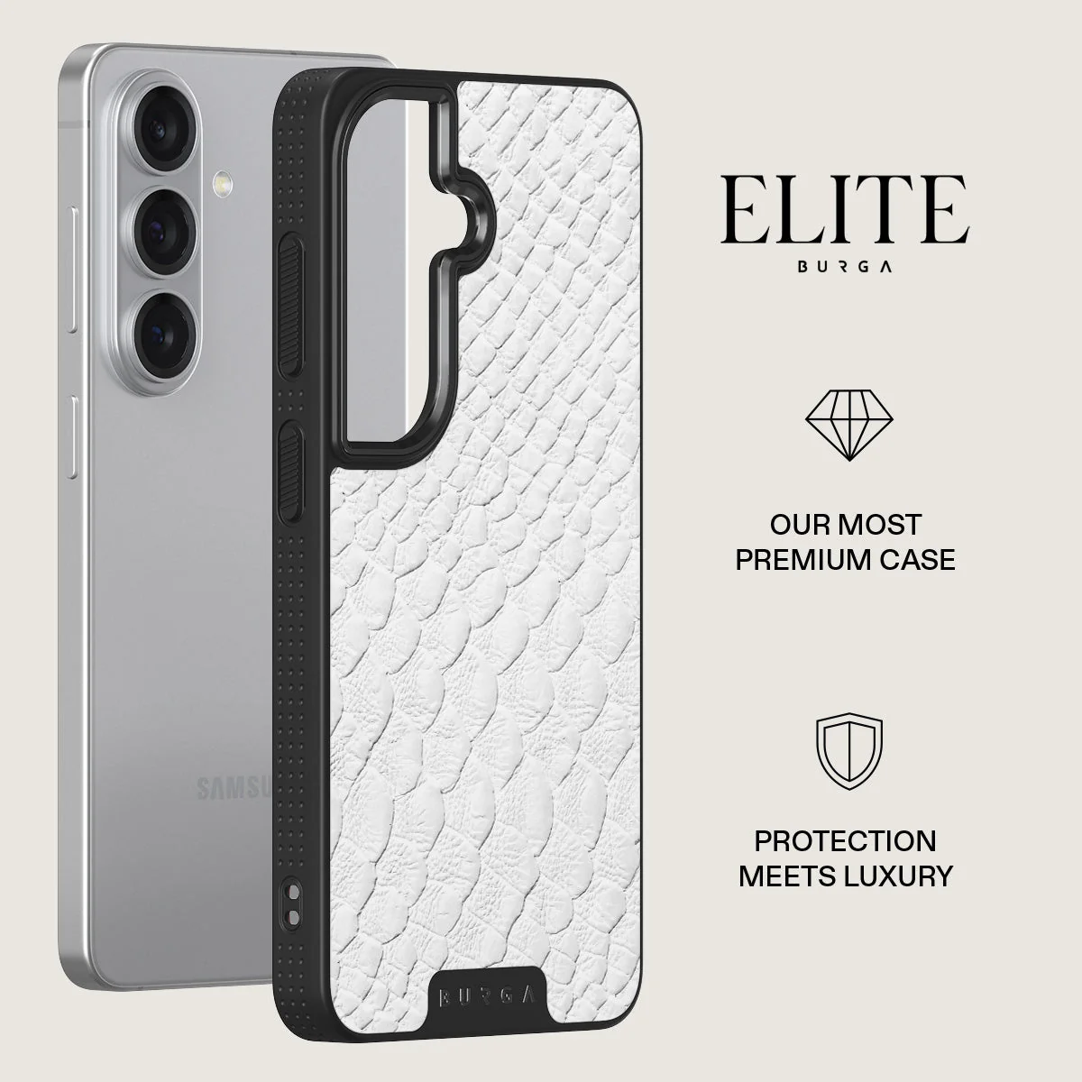 Glacial Desert - White Snakeskin Samsung Galaxy S26 Plus Case - Image 13