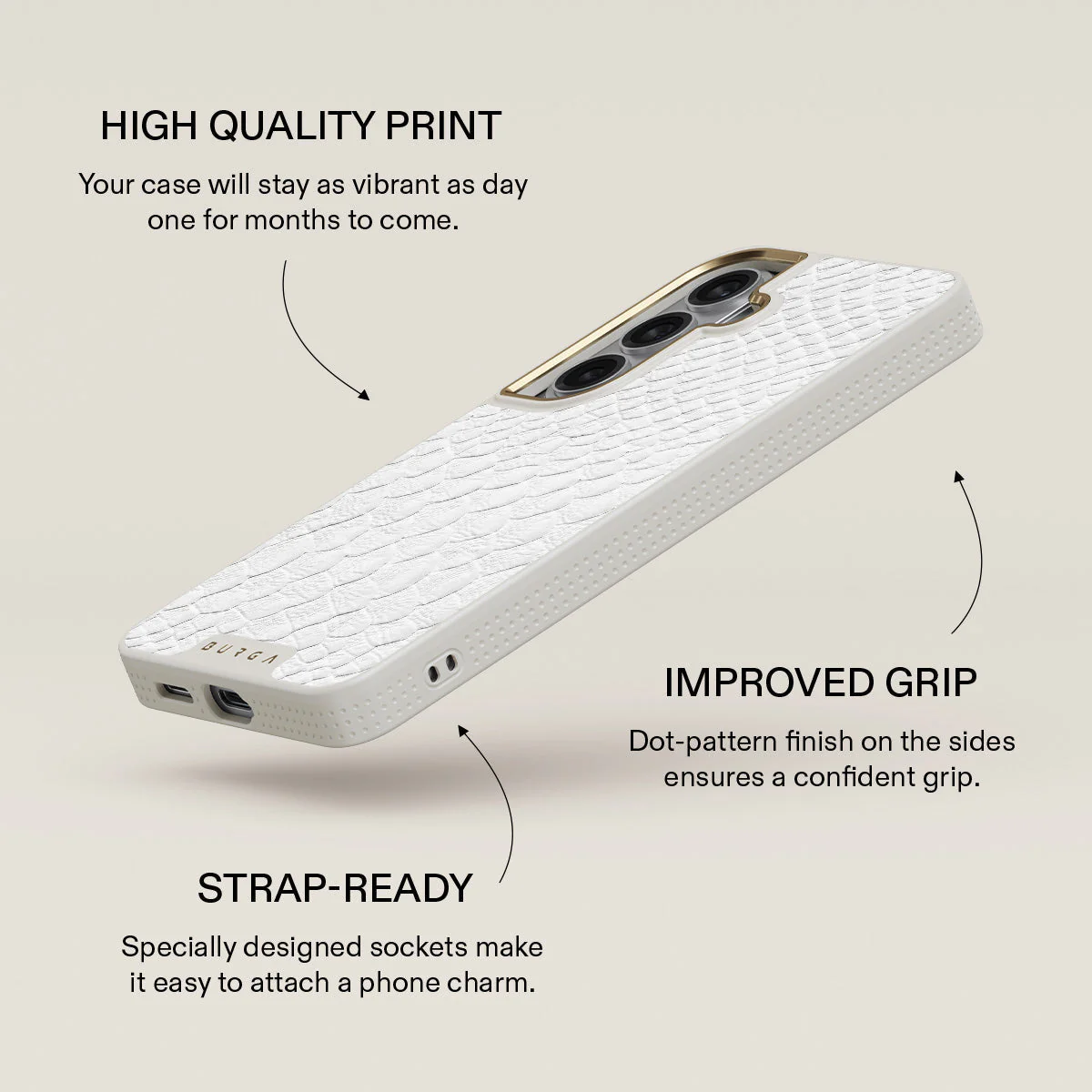 Glacial Desert - White Snakeskin Samsung Galaxy S26 Plus Case - Image 30