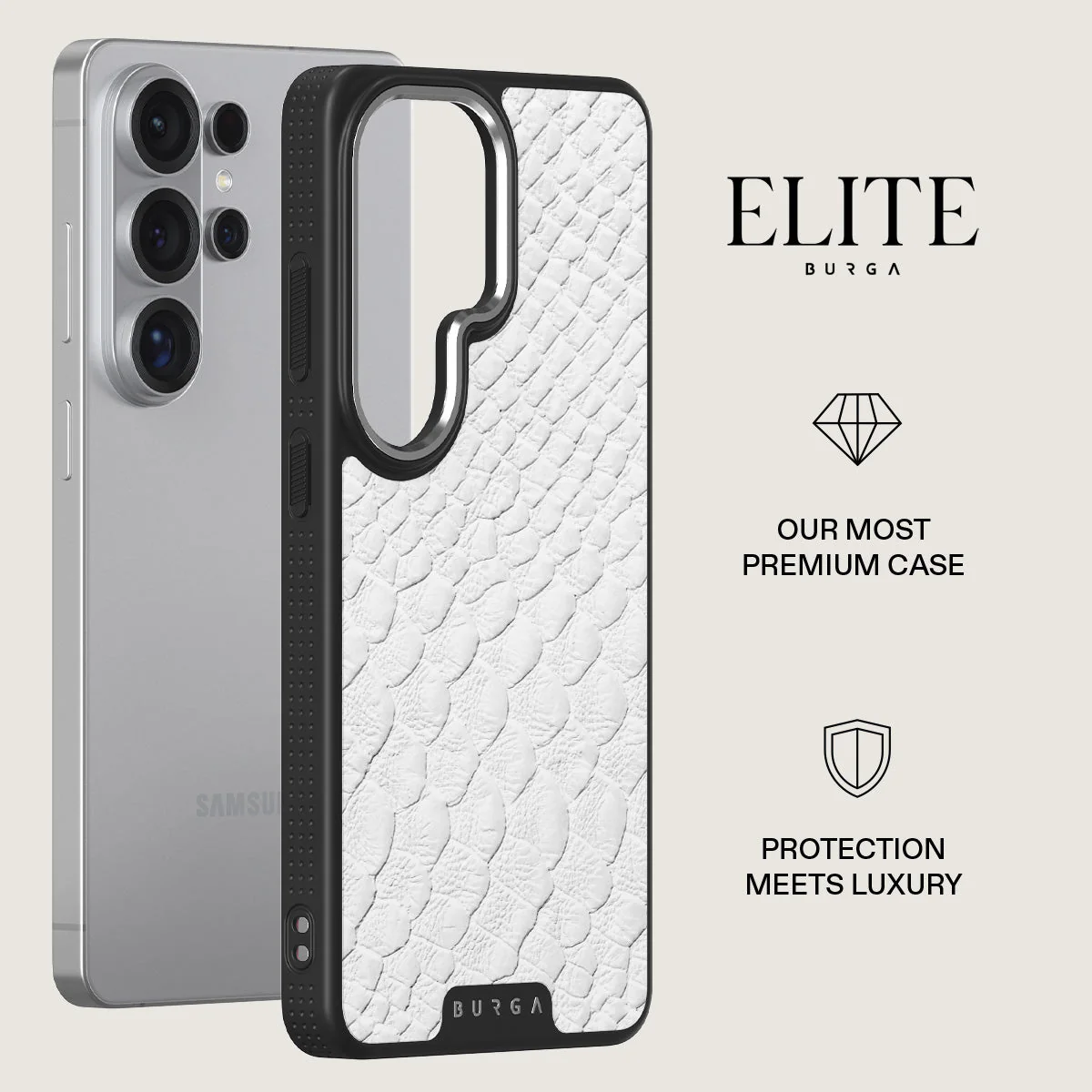 Glacial Desert - White Snakeskin Samsung Galaxy S26 Ultra Case - Image 20