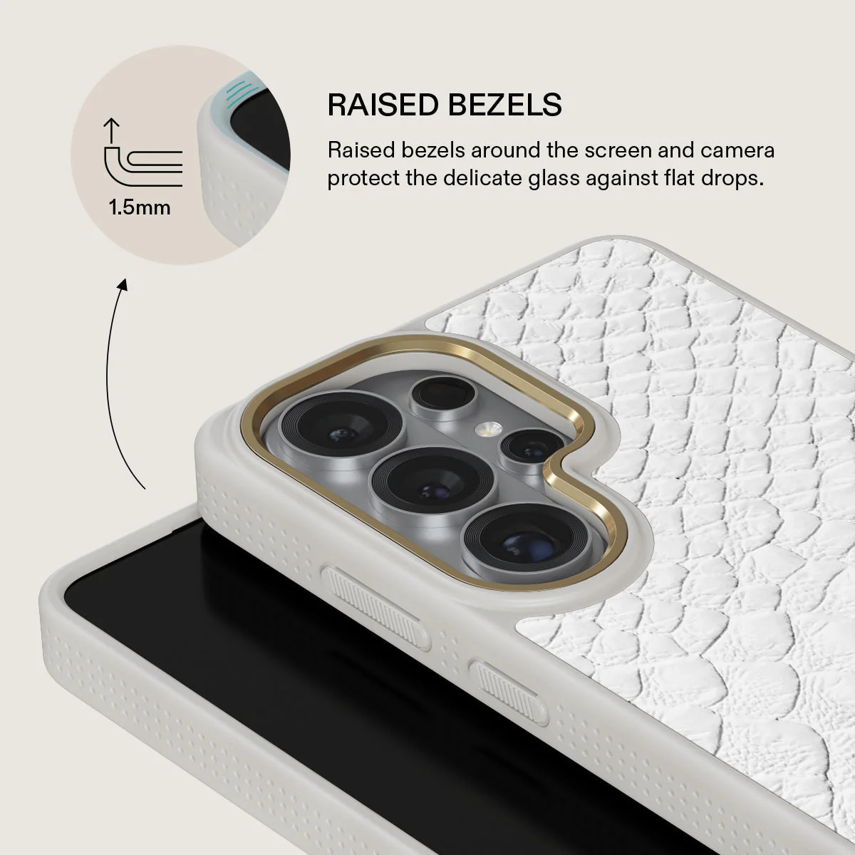 Glacial Desert - White Snakeskin Samsung Galaxy S26 Ultra Case - Image 29