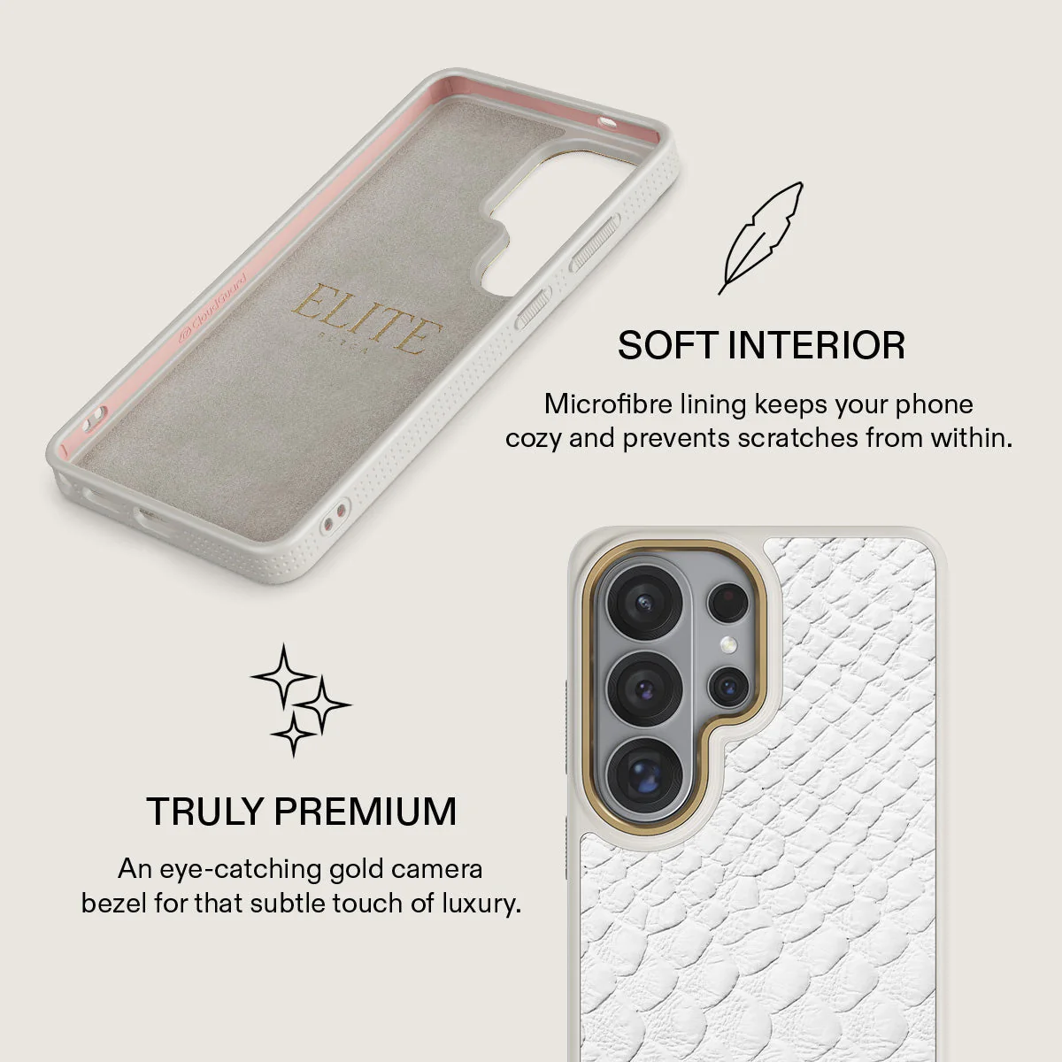 Glacial Desert - White Snakeskin Samsung Galaxy S26 Ultra Case - Image 31