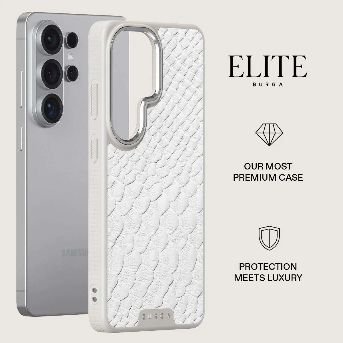 Glacial Desert - White Snakeskin Samsung Galaxy S26 Ultra Case - Image 34