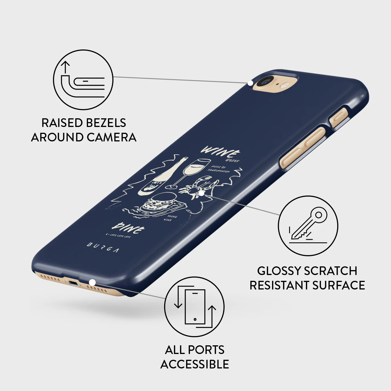 Wine & Dine - iPhone SE (2022) Case - Image 3