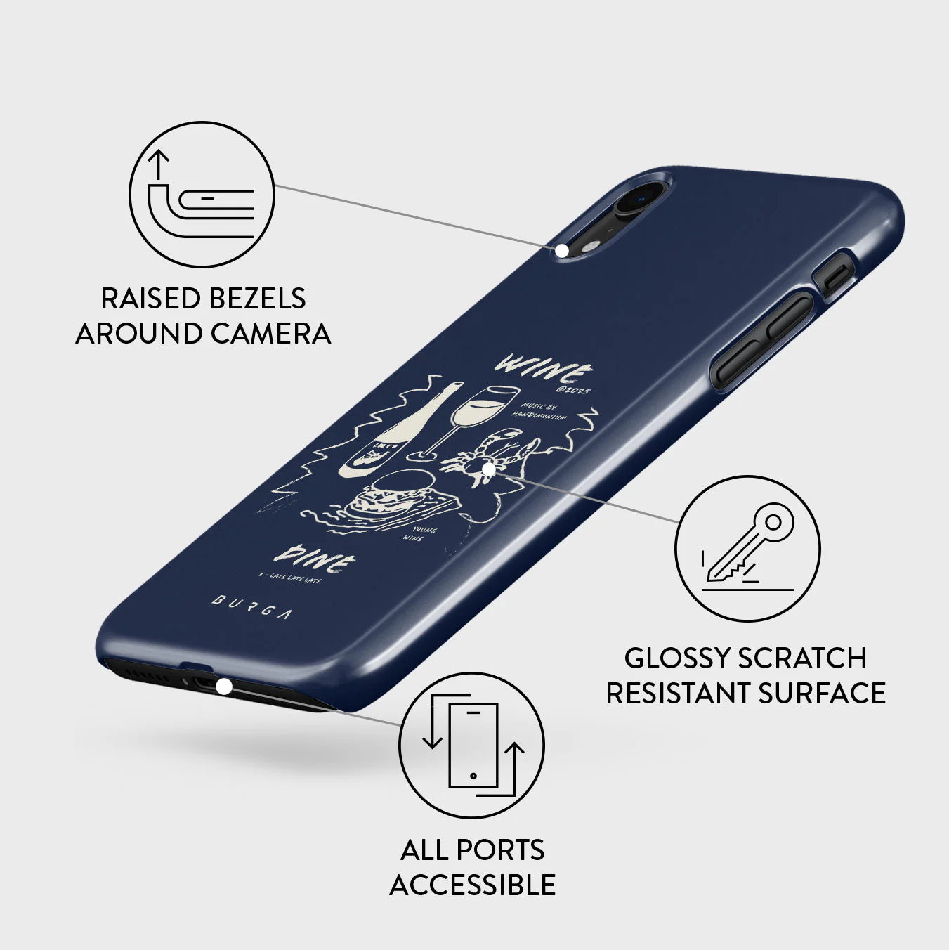Wine & Dine - iPhone XR Case - Image 3