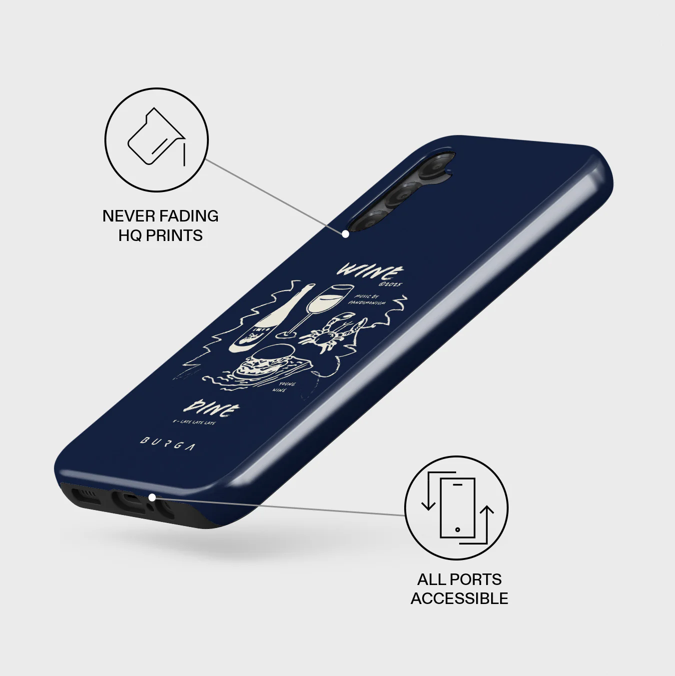 Wine & Dine - Samsung Galaxy A14 5G Case - Image 3