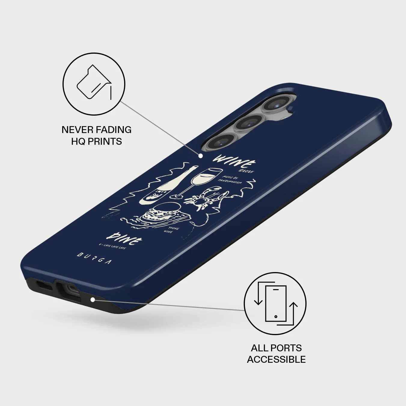 Wine & Dine - Samsung Galaxy S24 FE Case - Image 3