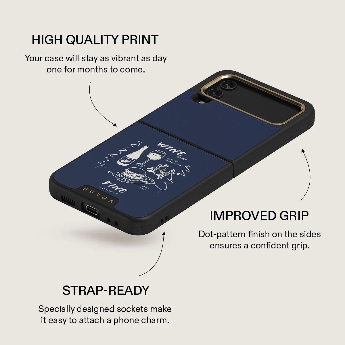 Wine & Dine - Samsung Galaxy Z Flip 4 Case - Image 18