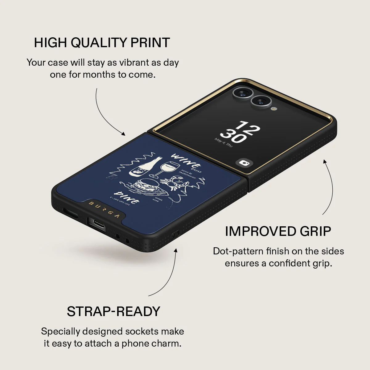 Wine & Dine - Samsung Galaxy Z Flip 7 Case - Image 9