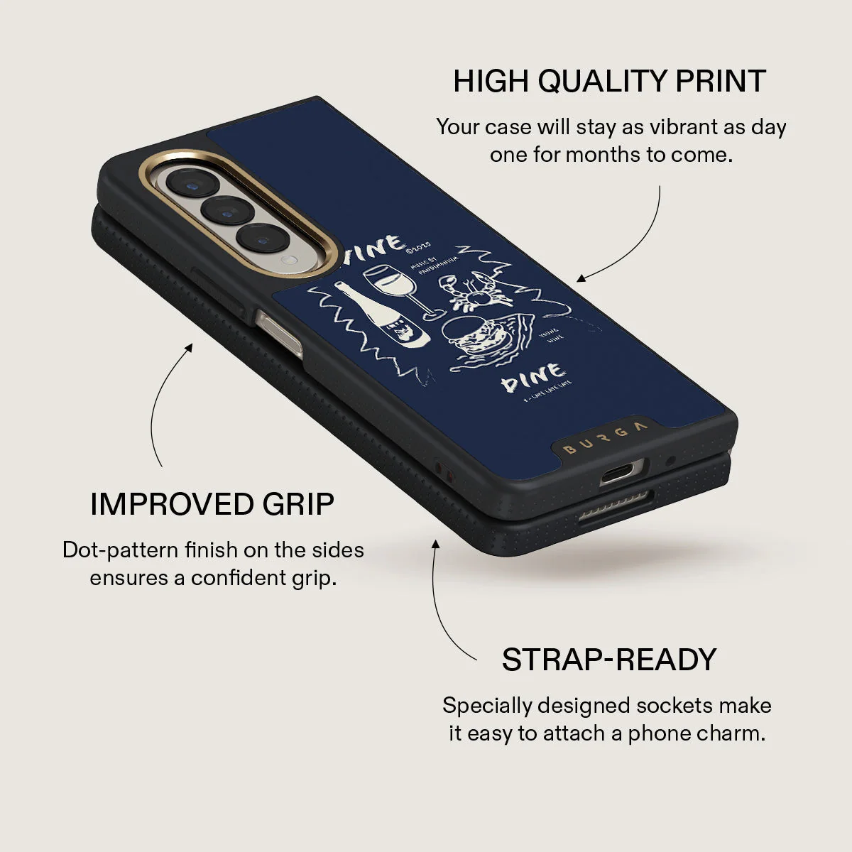 Wine & Dine - Samsung Galaxy Z Fold 4 Case - Image 10