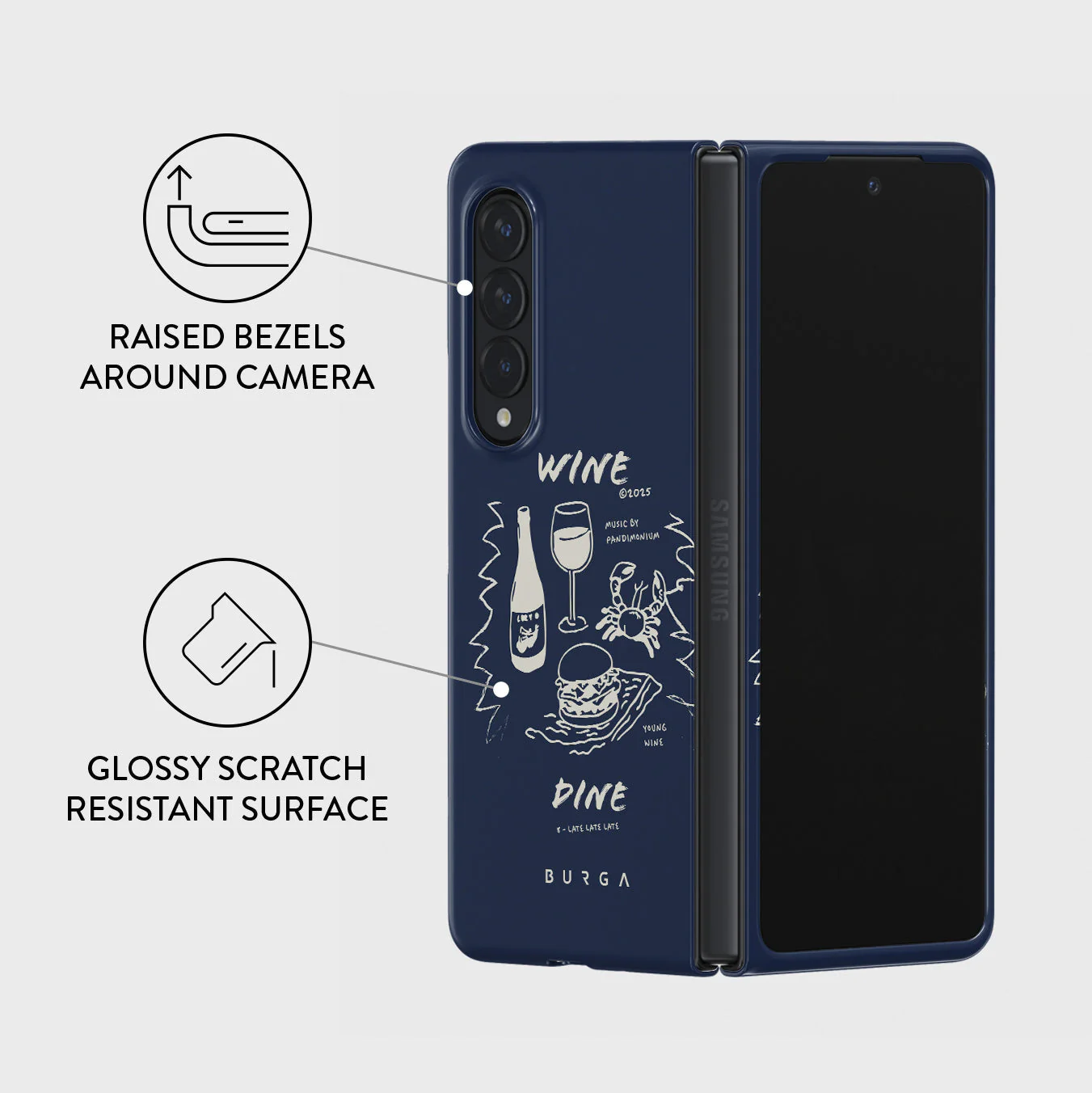 Wine & Dine - Samsung Galaxy Z Fold 4 Case - Image 3