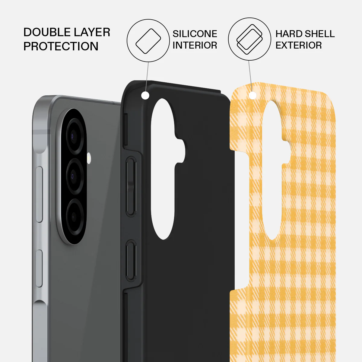 Tuscan Sun - Yellow Plaid Samsung Galaxy A57 5G Case - Image 2