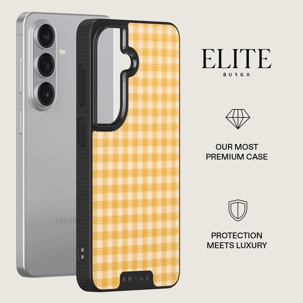 Tuscan Sun - Yellow Plaid Samsung Galaxy S26 Case - Image 13