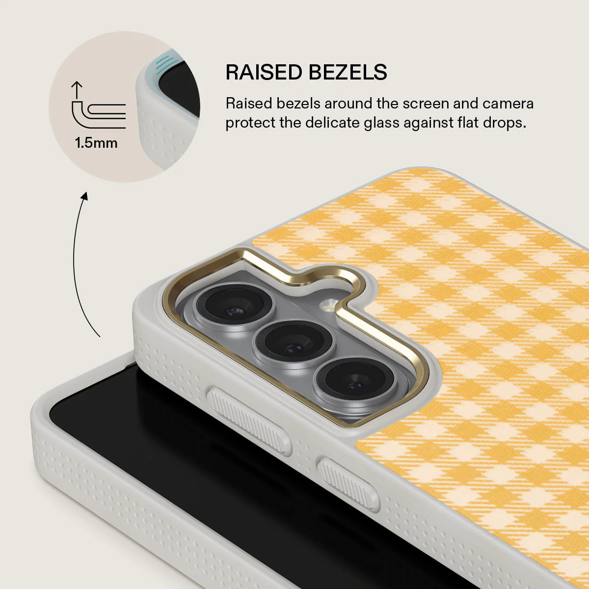 Tuscan Sun - Yellow Plaid Samsung Galaxy S26 Case - Image 29