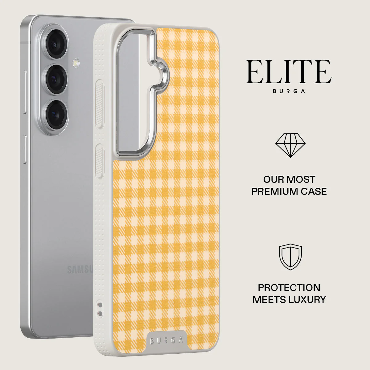 Tuscan Sun - Yellow Plaid Samsung Galaxy S26 Case - Image 34