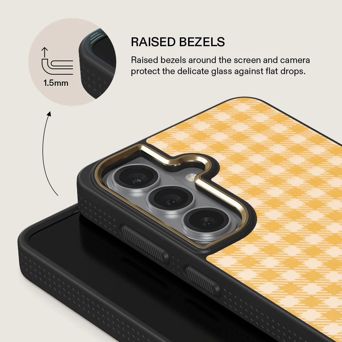 Tuscan Sun - Yellow Plaid Samsung Galaxy S26 Case - Image 8