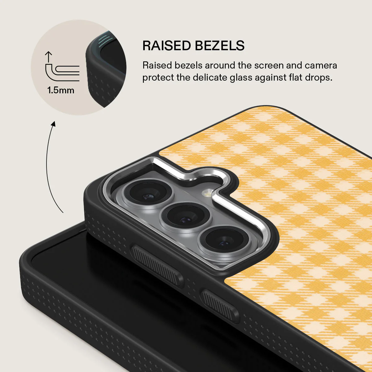 Tuscan Sun - Yellow Plaid Samsung Galaxy S26 Plus Case - Image 22