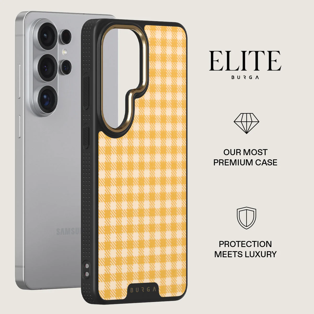Tuscan Sun - Yellow Plaid Samsung Galaxy S26 Ultra Case - Image 6