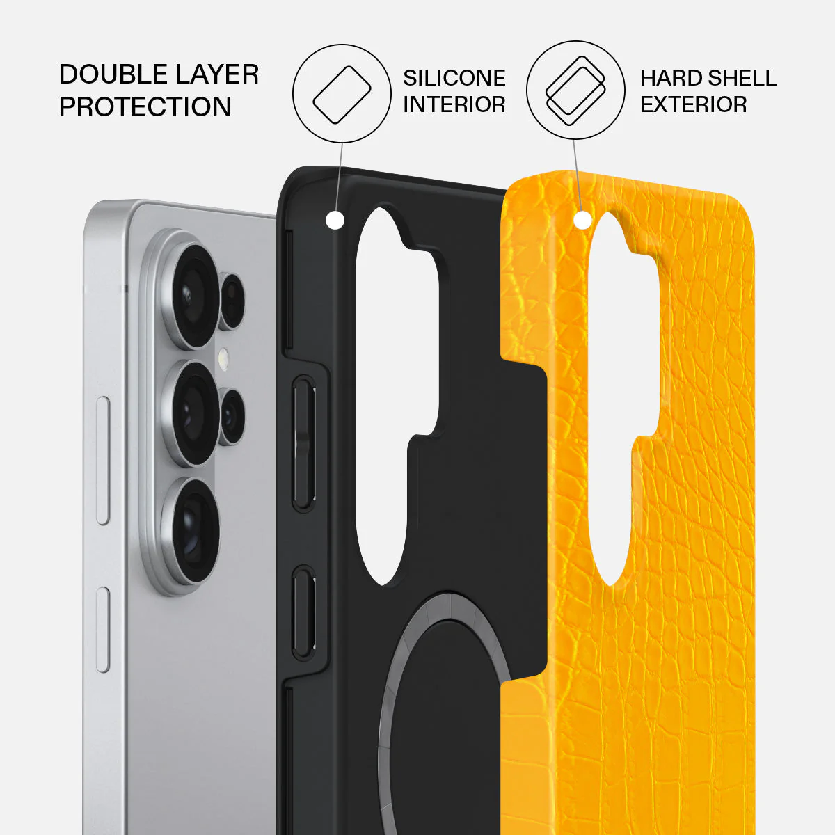 Canary Yellow - Snake Skin Samsung Galaxy S26 Ultra Case - Image 2